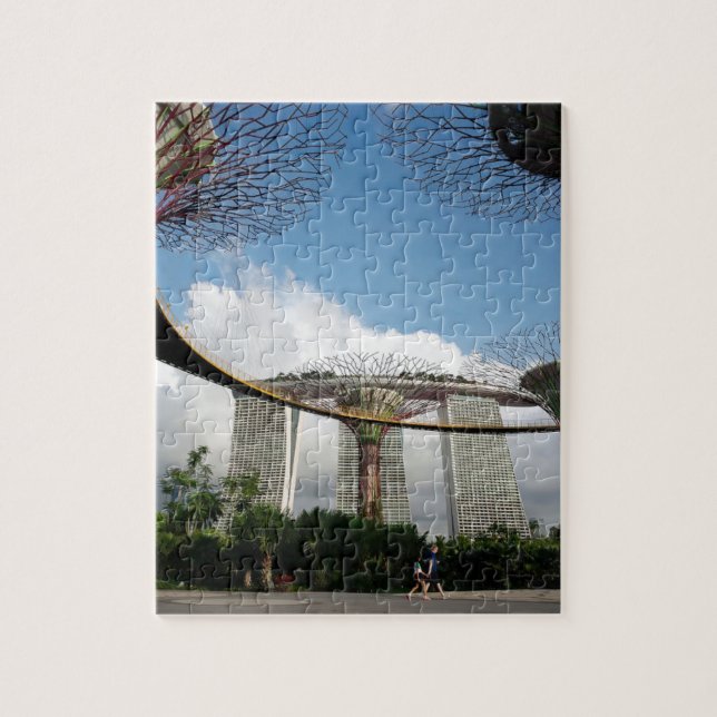 Puzzle Singapour - jardin par les sables de baie et de (Vertical)