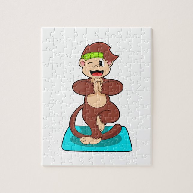 Puzzle Singe au Yoga en position debout (Vertical)