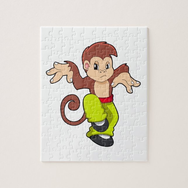 Puzzle Singe aux arts martiaux Kungfu (Vertical)