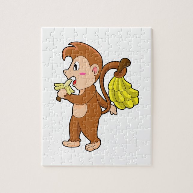 Puzzle Singe avec des bananes (Vertical)