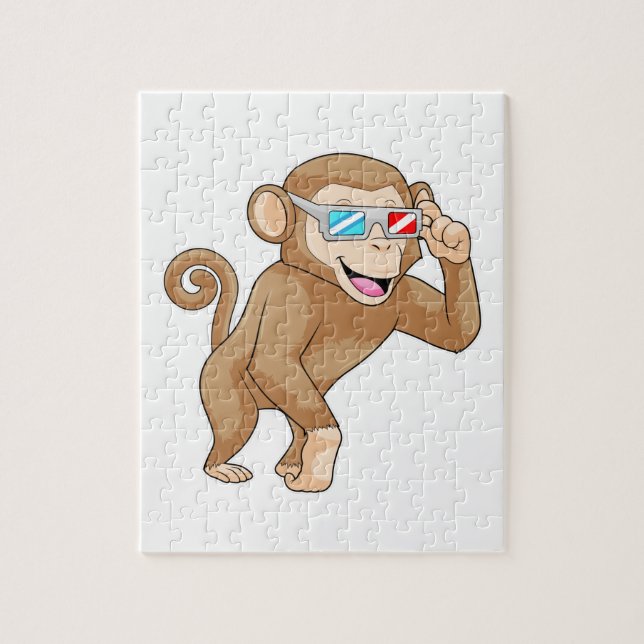 Puzzle Singe avec des lunettes (Vertical)