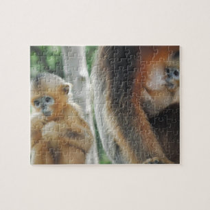 Puzzle Singe de bébé avec sa mère