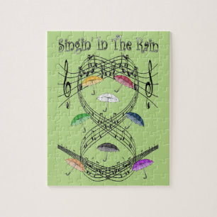 Puzzle ~ Singin de parapluies' dans le ~ d'échelle