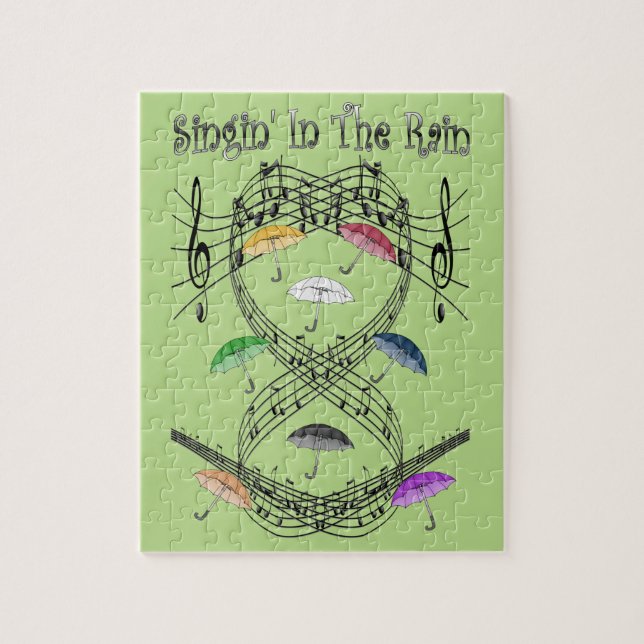 Puzzle ~ Singin de parapluies' dans le ~ d'échelle (Vertical)