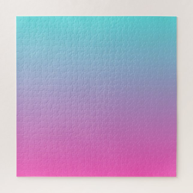 Puzzle Sirène bleu et rose : ombre (Vertical)