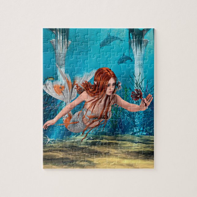 Puzzle Sirène d'Imaginaire et Lys de mer (Vertical)