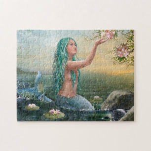 Puzzle sirène d'une chevelure verte