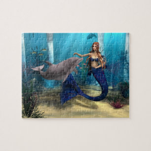 Puzzle Sirène et dauphin