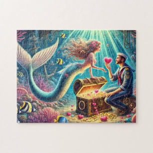 Puzzle Sirène et Marin Trésor Romantique Sous-Marin