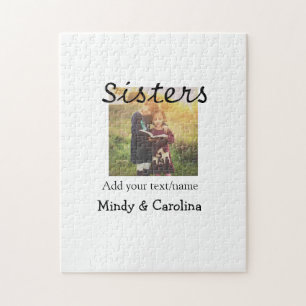 Puzzle Sisters besties BFF ajouter nom de la photo nom fa