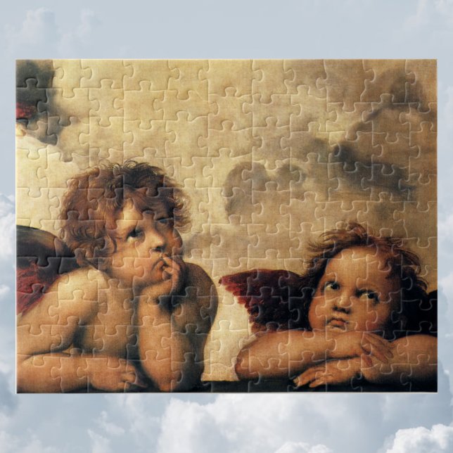 Puzzle Sistine Madonna Angels par Raphael Sanzio (Sistine Madonna Angels by Raphael Sanzio Jigsaw Puzzle)