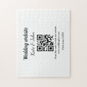 Puzzle Site web mariage minimal simple Q R code ajouter n