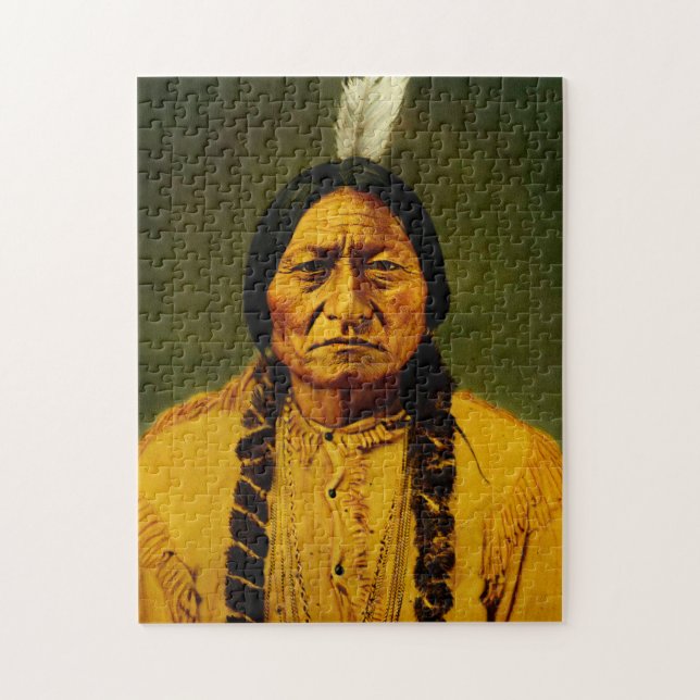 Puzzle Sitting Bull Native American Chef (Vertical)