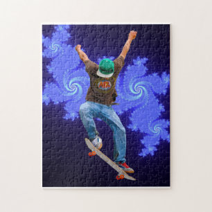Puzzle Skateboard Action Sports Art