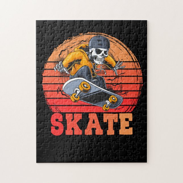 Puzzle Skateboard Retro Skateboard Vintage (Vertical)