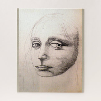 Puzzle Sketch of a girl. Study of da Vinci by D.C.B.