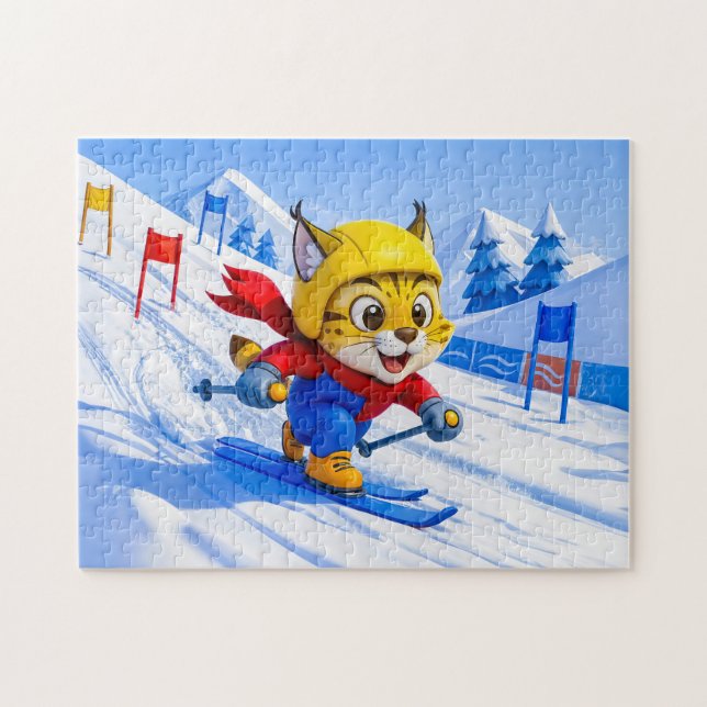 Puzzle Ski alpin Lynx Slalom géant en hiver (Horizontal)