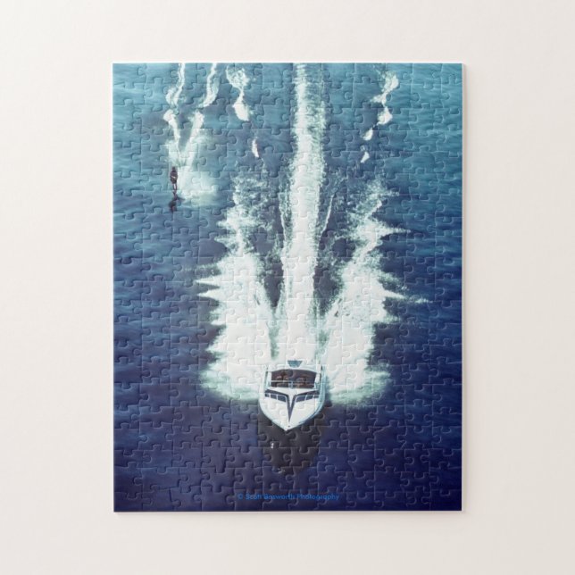 Puzzle Ski d'eau sur le fleuve Connecticut (Vertical)