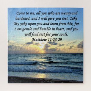 PUZZLE SKIES BLEUS MATTHEW 11:28 DESIGN PHOTO DE LEVER