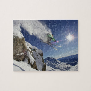 Puzzle Skieur dans l'entre le ciel et la terre