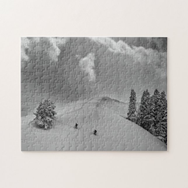 Puzzle Skieurs de randonnée dans la poudreuse (Horizontal)