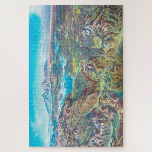 Puzzle Sky Panorama Carte du parc national de Yellowstone