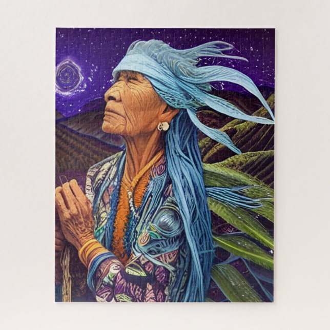 Puzzle Sky Road Walker Native American Imaginaire Art (Vertical)