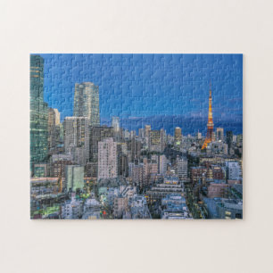 Puzzle Skyline au crépuscule