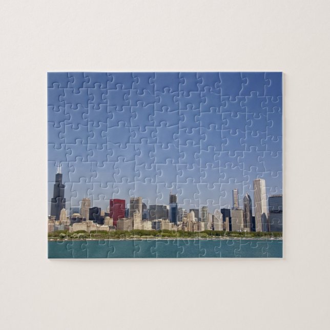 Puzzle Skyline de Chicago, Illinois, États-Unis. (Horizontal)