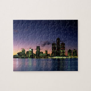 Puzzle Skyline de Détroit à Dusk 2