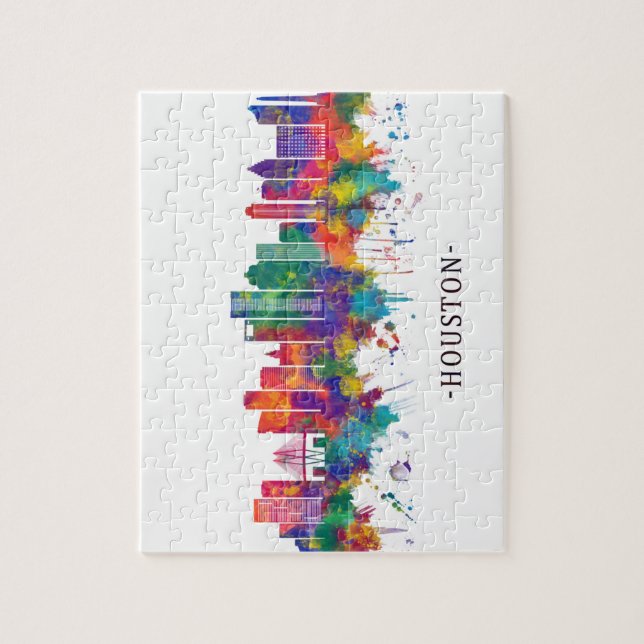 Puzzle Skyline de Houston (Vertical)