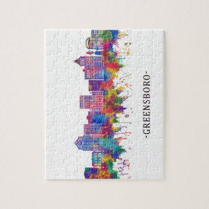 Puzzle Skyline de la Caroline du Nord Greensboro