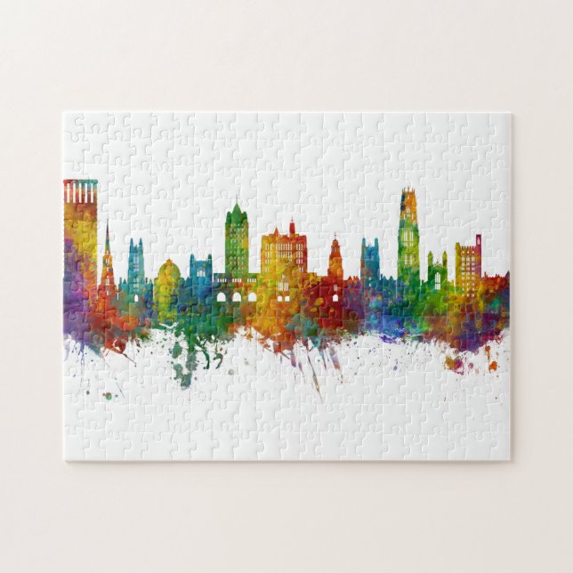 Puzzle Skyline de New Haven Connecticut (Horizontal)
