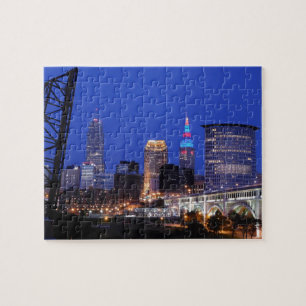 Puzzle Skyline de nuit Cleveland