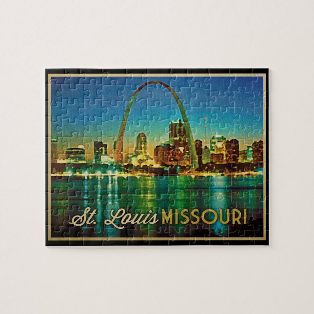 Puzzle Skyline de Saint-Louis Missouri (Horizontal)