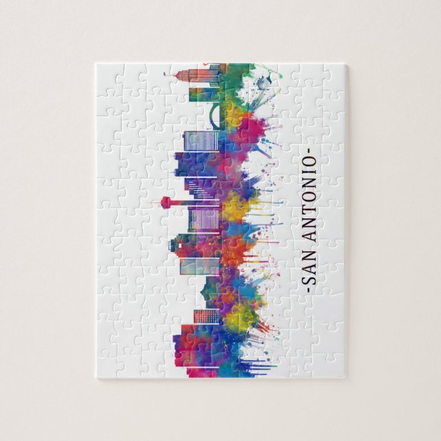 Puzzle Skyline de San Antonio (Vertical)