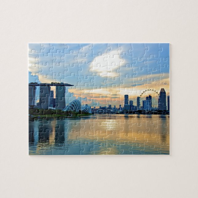 Puzzle Skyline de Singapour au soleil (Horizontal)