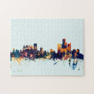 Puzzle Skyline Detroit Michigan