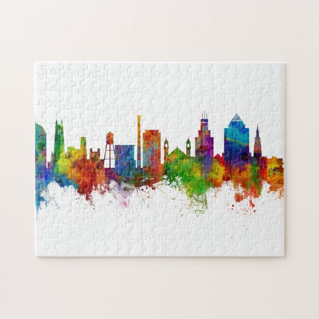 Puzzle Skyline Durham Caroline du Nord (Horizontal)