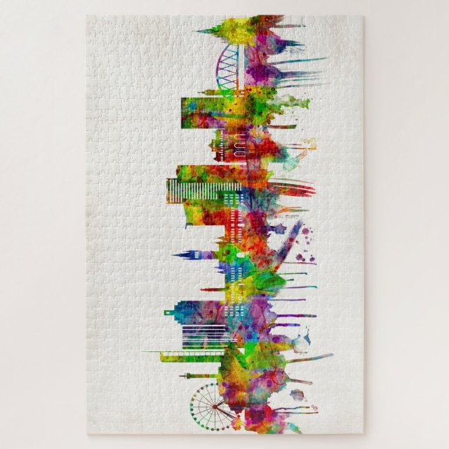 Puzzle Skyline écossais de Glasgow (Vertical)