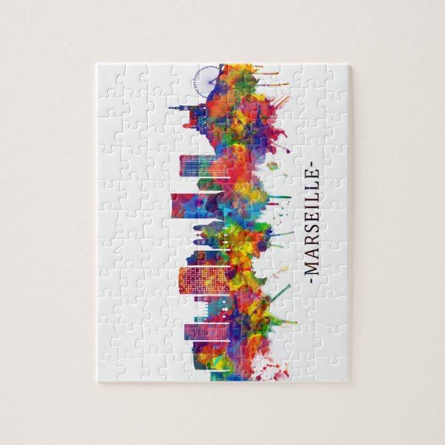 Puzzle Skyline Marseille France (Vertical)