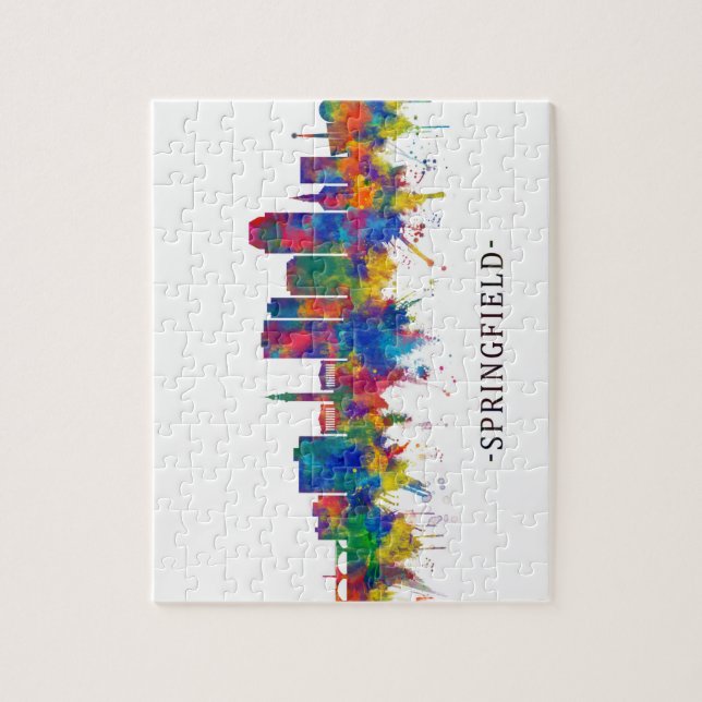 Puzzle Skyline Massachusetts Springfield (Vertical)
