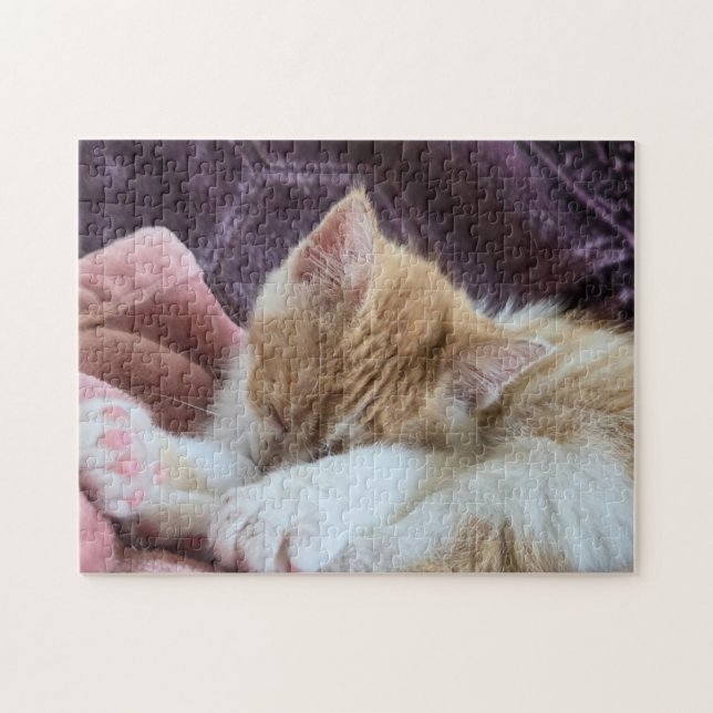 Puzzle Sleeping Kitten (Horizontal)