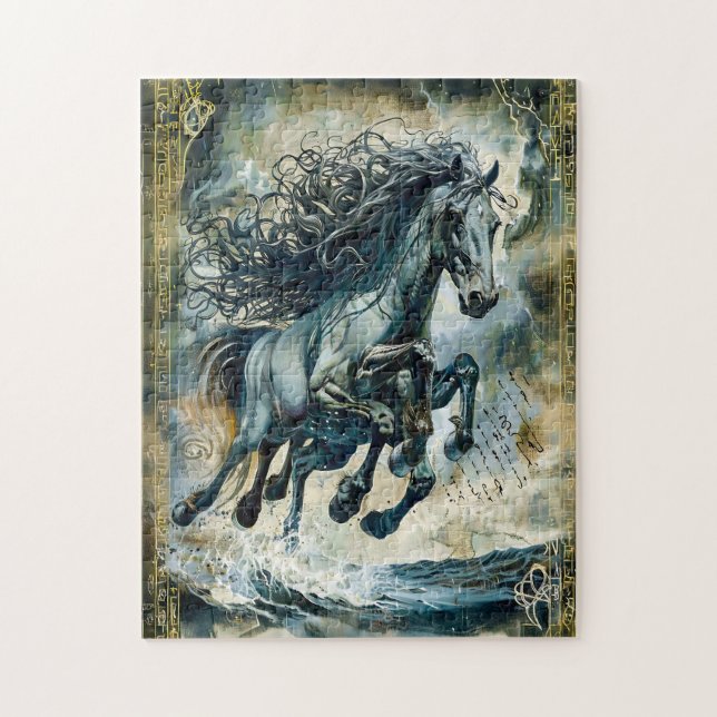Puzzle Sleipnir d'Odin le cheval à huit pattes (Vertical)