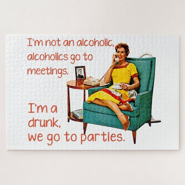 Puzzle SlipperyJoe socialiser la fête de la boisson vinta (Horizontal)