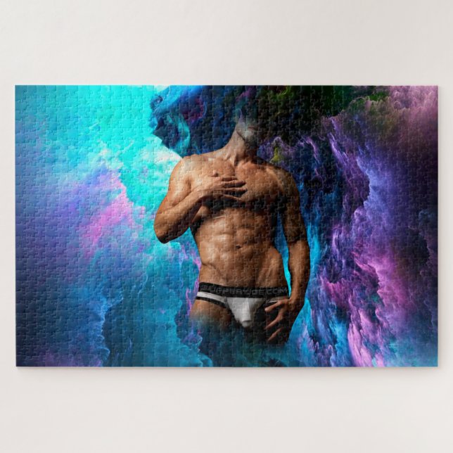 Puzzle SlipperyJoe's artistique Homme sous-vêtements bulg (Horizontal)