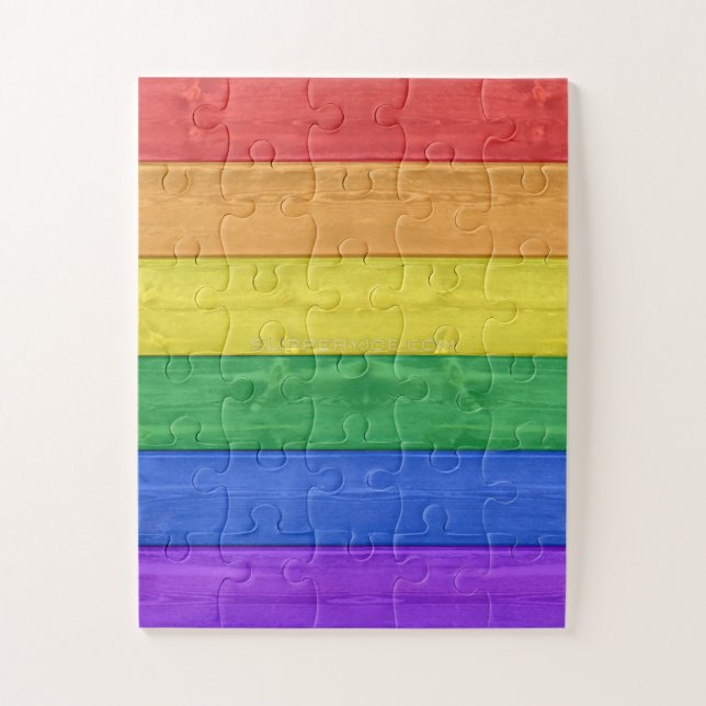 Puzzle SlipperyJoe's classique arc-en-ciel tactile fait m (Vertical)