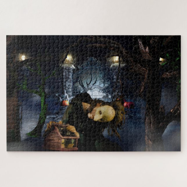 Puzzle SlipperyJoe's éffrayant Halloween bois effrayants  (Horizontal)