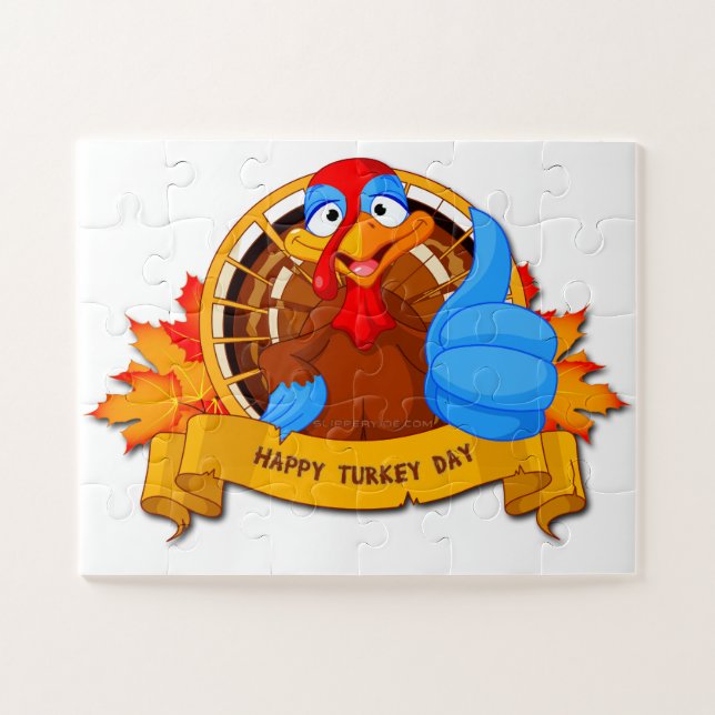 Puzzle SlipperyJoe's Happy Turquie Day automne feuilles t (Horizontal)