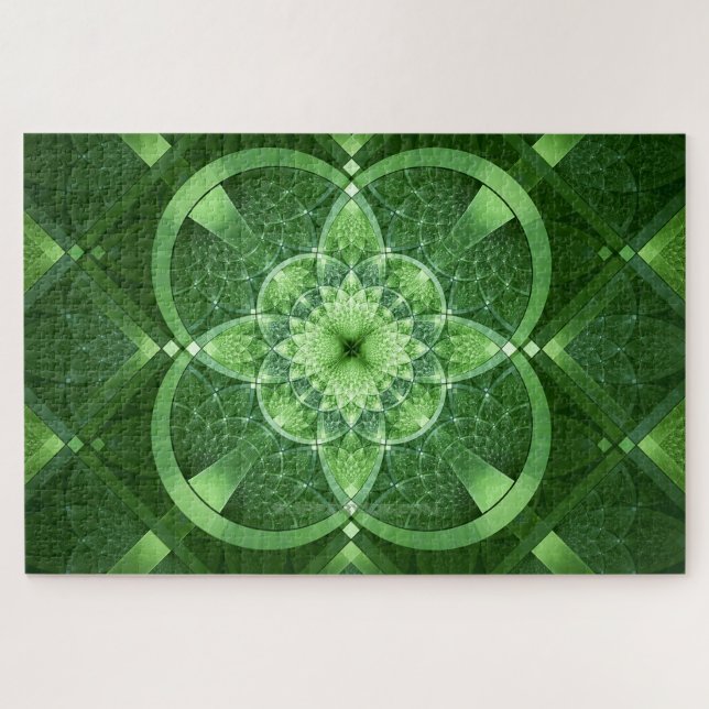 Puzzle SlipperyJoe's St. Patrick's Day Fractal vortex hol (Horizontal)
